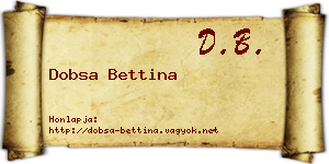 Dobsa Bettina névjegykártya