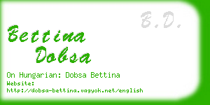 bettina dobsa business card